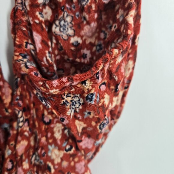 Torrid Red Floral Open Viscose Open Ruana Kimono Boho Cardigan Size 1x/2x - Picture 8 of 15
